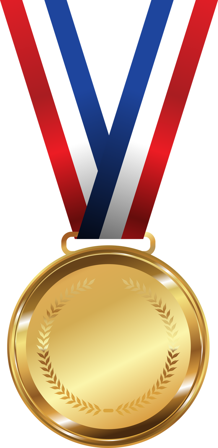 Red Blue Ribbon Medal